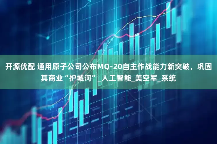 开源优配 通用原子公司公布MQ-20自主作战能力新突破，巩固其商业“护城河”_人工智能_美空军_系统